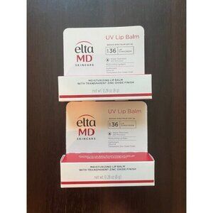 LOT of 2! Elta MD UV Lip Balm Broad Spectrum SPF 36 0.28 oz EXP 11/2025 NIB